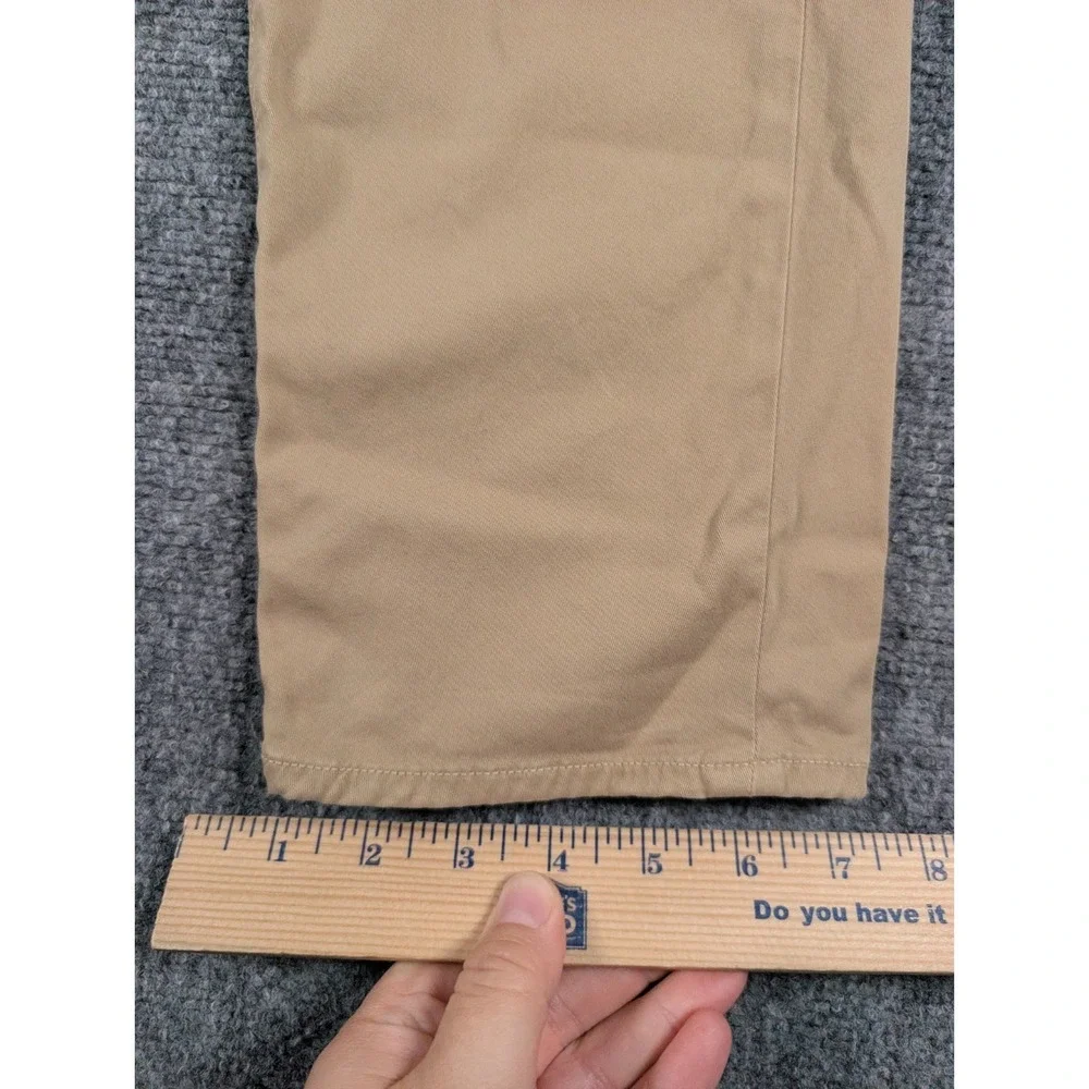 6397 Shorty Chino Pants Unisex 30 Khaki Stretch Casual Button Fly Made In‎ Italy